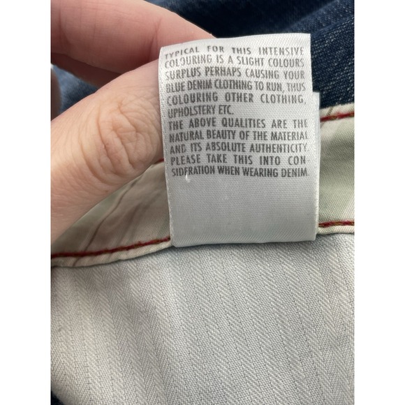 Escada sport Vintage Denim Skirt Blue Sz 36 S Cotton Logo Mini Knee Length - Picture 10 of 10